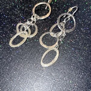 Fun Silpada Hammered hanging hoops Earnings